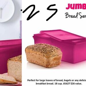 Tupperware Pink Bread Container